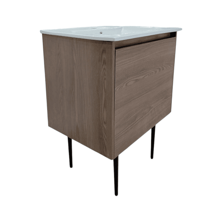 Vanitorio + Mueble Castaño Sin Griferia 61x46x82cm K1095 1
