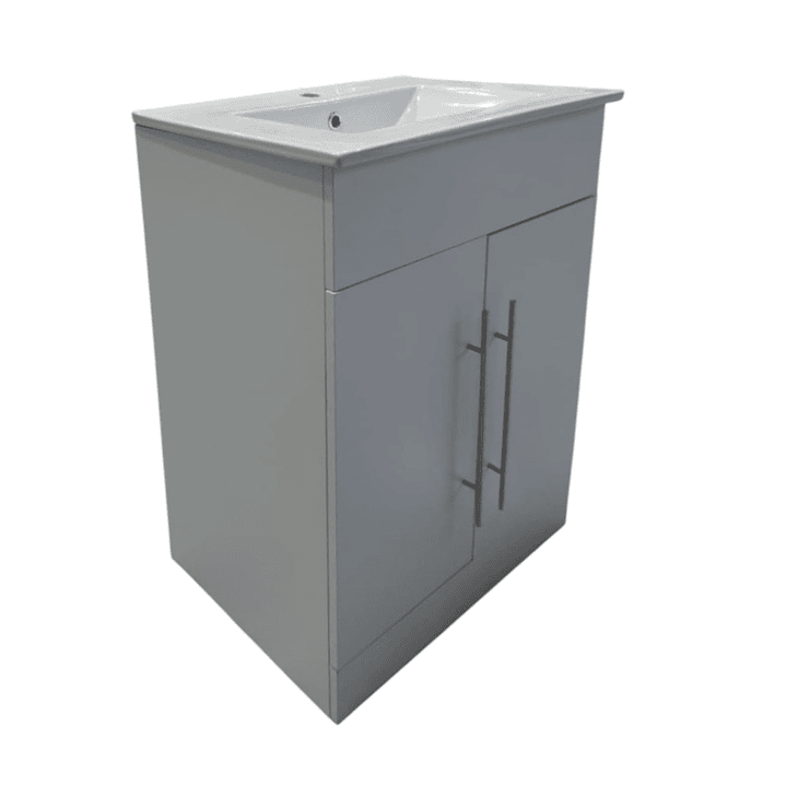 Vanitorio + Mueble Blanco Sin Griferia 61x46.5x82cm K1052-60  1