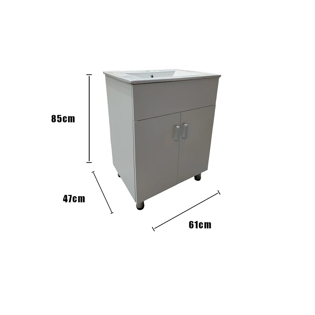 Vanitorio + Mueble Blanco Sin Griferia 61Xx47x85cm 600-1  4