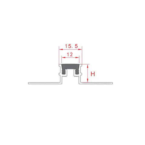 Junta Dilatacion Aluminio para Porcelanato/Ceramica 2500MM