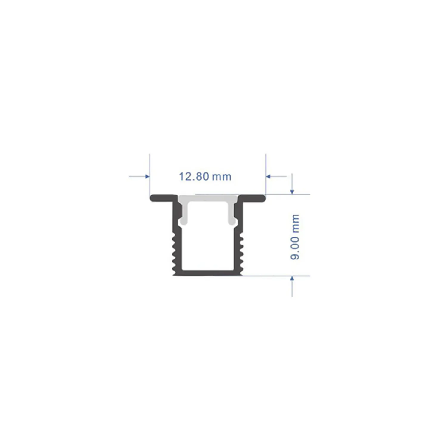 Canal para Porcelanato Led Aliminio 3000MM 2