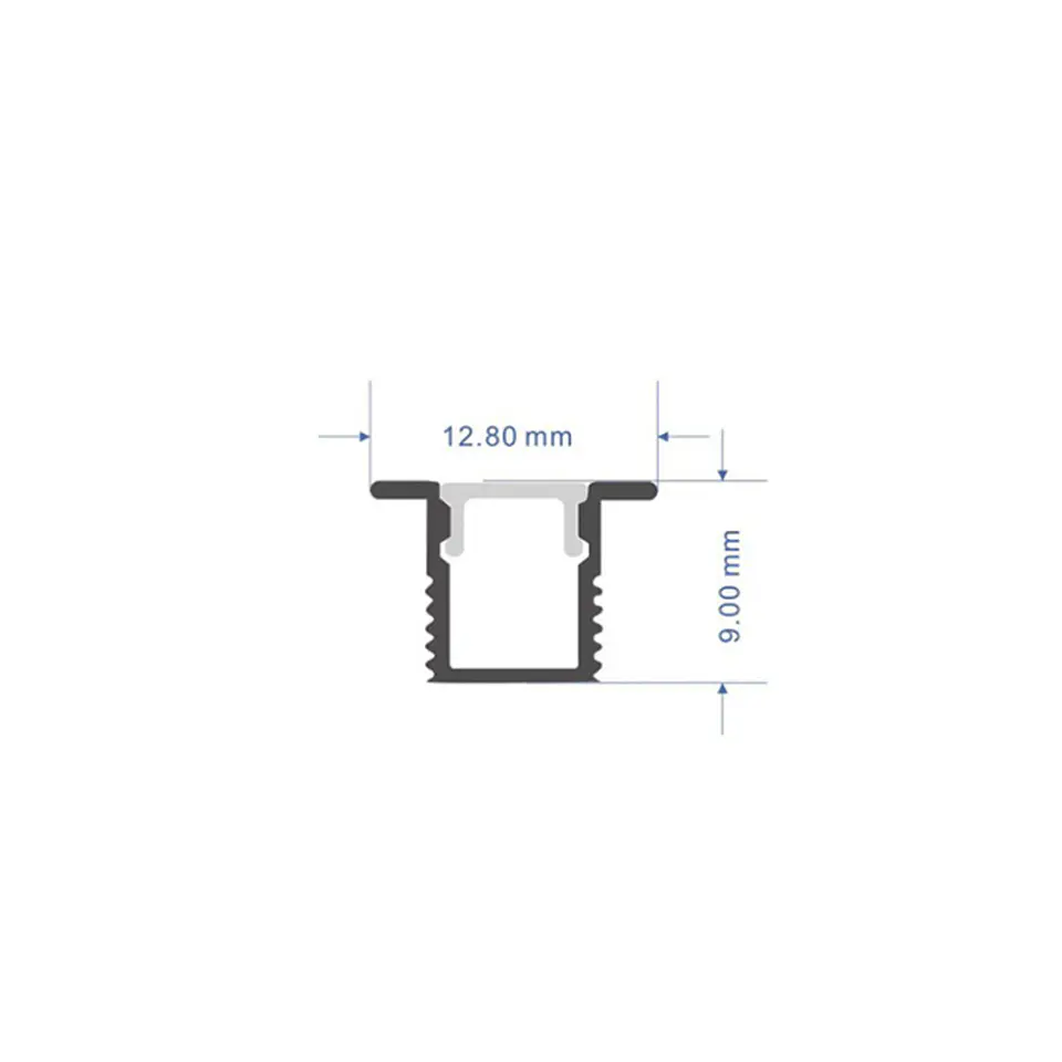 Canal para Porcelanato Led Aliminio 3000MM 2