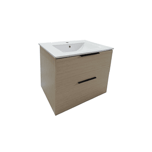 Vanitorio + Mueble Colgante Rustic OAK Sin Griferia 61x46x52cm K2068