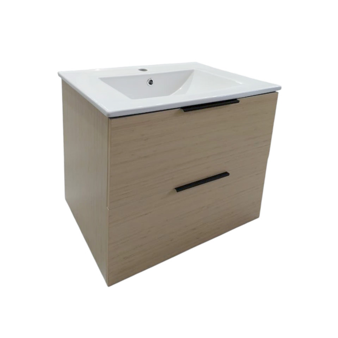 Vanitorio + Mueble Colgante Rustic OAK Sin Griferia 61x46x52cm K2068 1