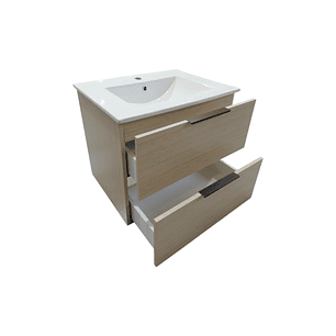 Vanitorio + Mueble Colgante Rustic OAK Sin Griferia 61x46x52cm K2068