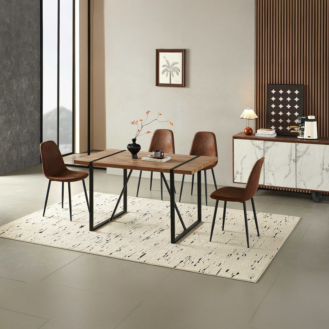 Mesa Comedor con 4 Sillas Cafe DT-924-A (2C) 1