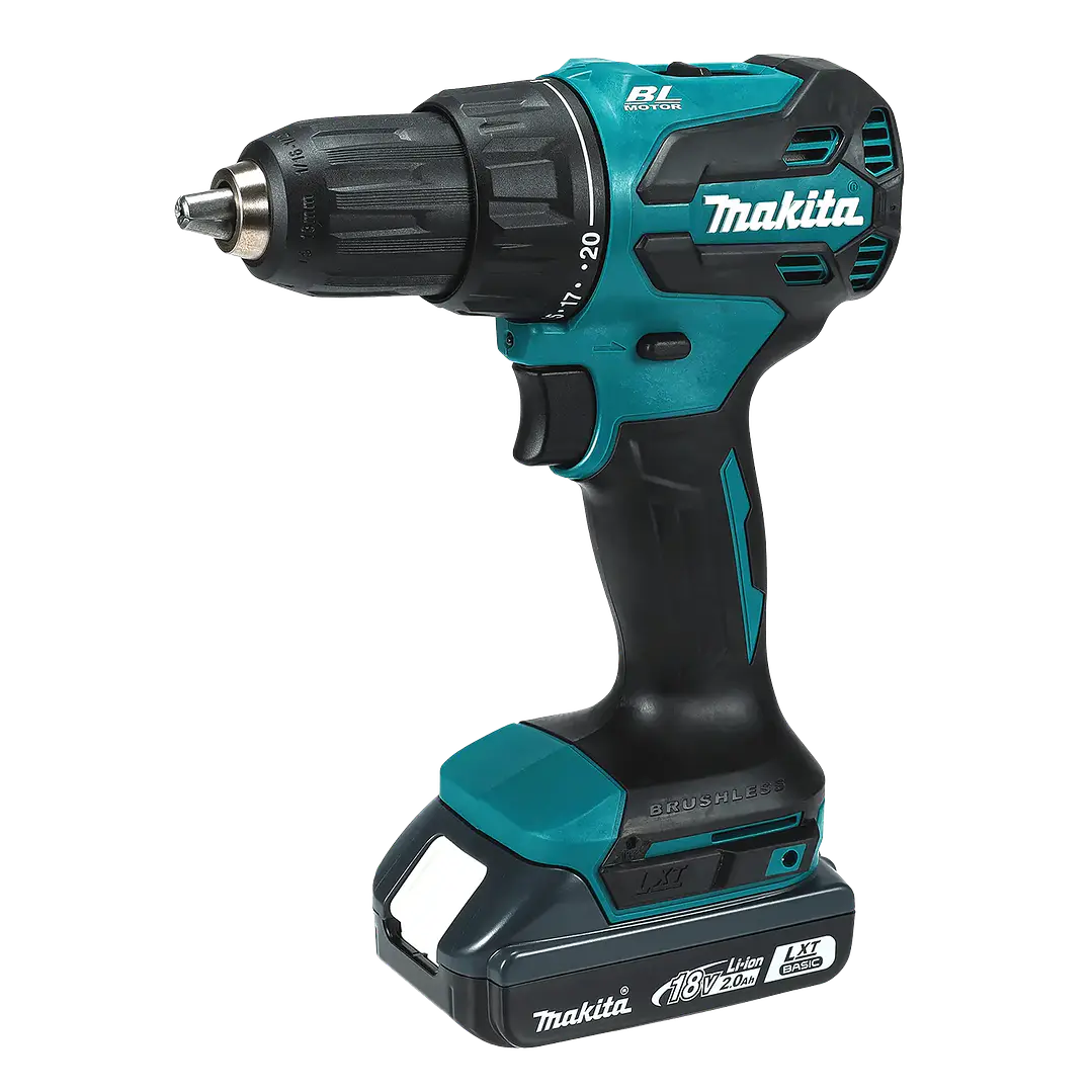 Taladro Percutor Inalambrico 13MM 18V LXT /BL/1BAT/CARGADOR DHP490RFX MAKITA 1