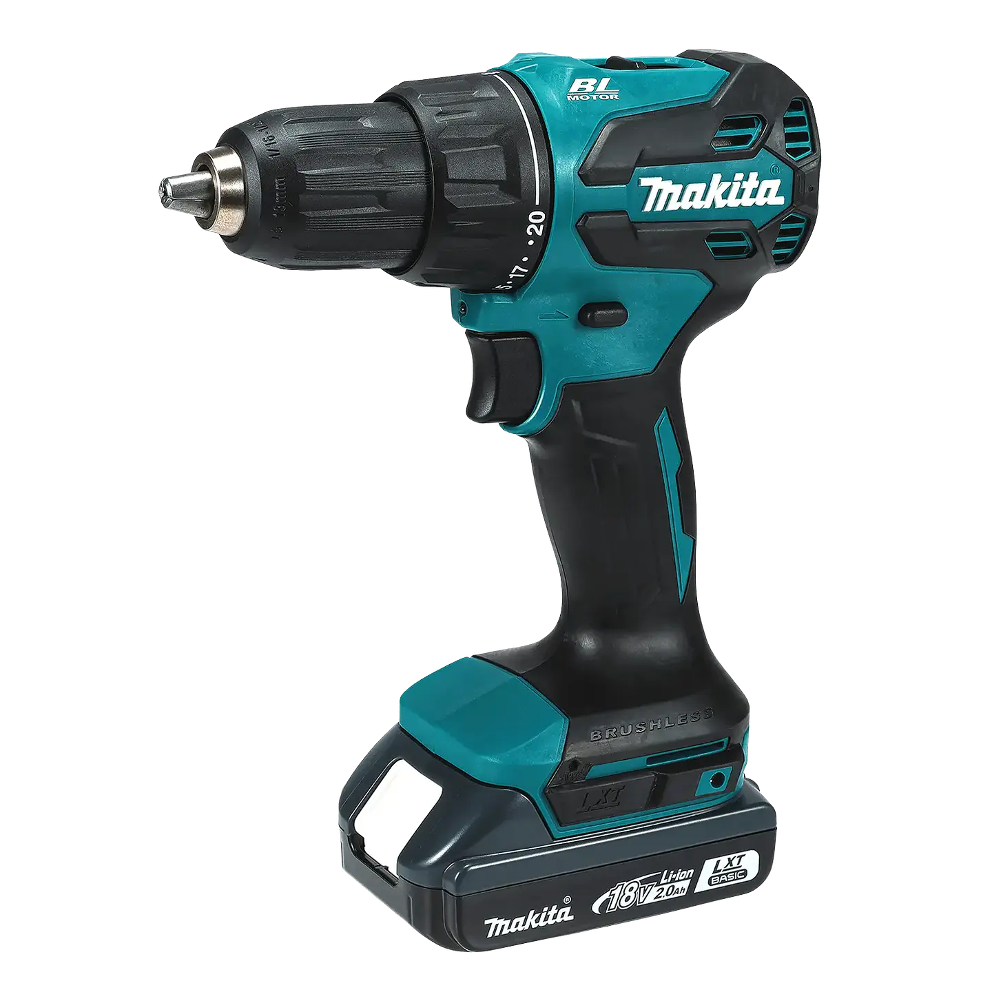 Taladro Percutor Inalambrico 13MM 18V LXT /BL/1BAT/CARGADOR DHP490RFX MAKITA 1