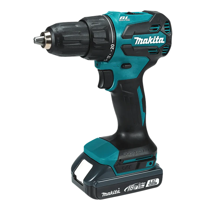 Taladro Percutor Inalambrico 13MM 18V LXT /BL/1BAT/CARGADOR DHP490RFX MAKITA 1