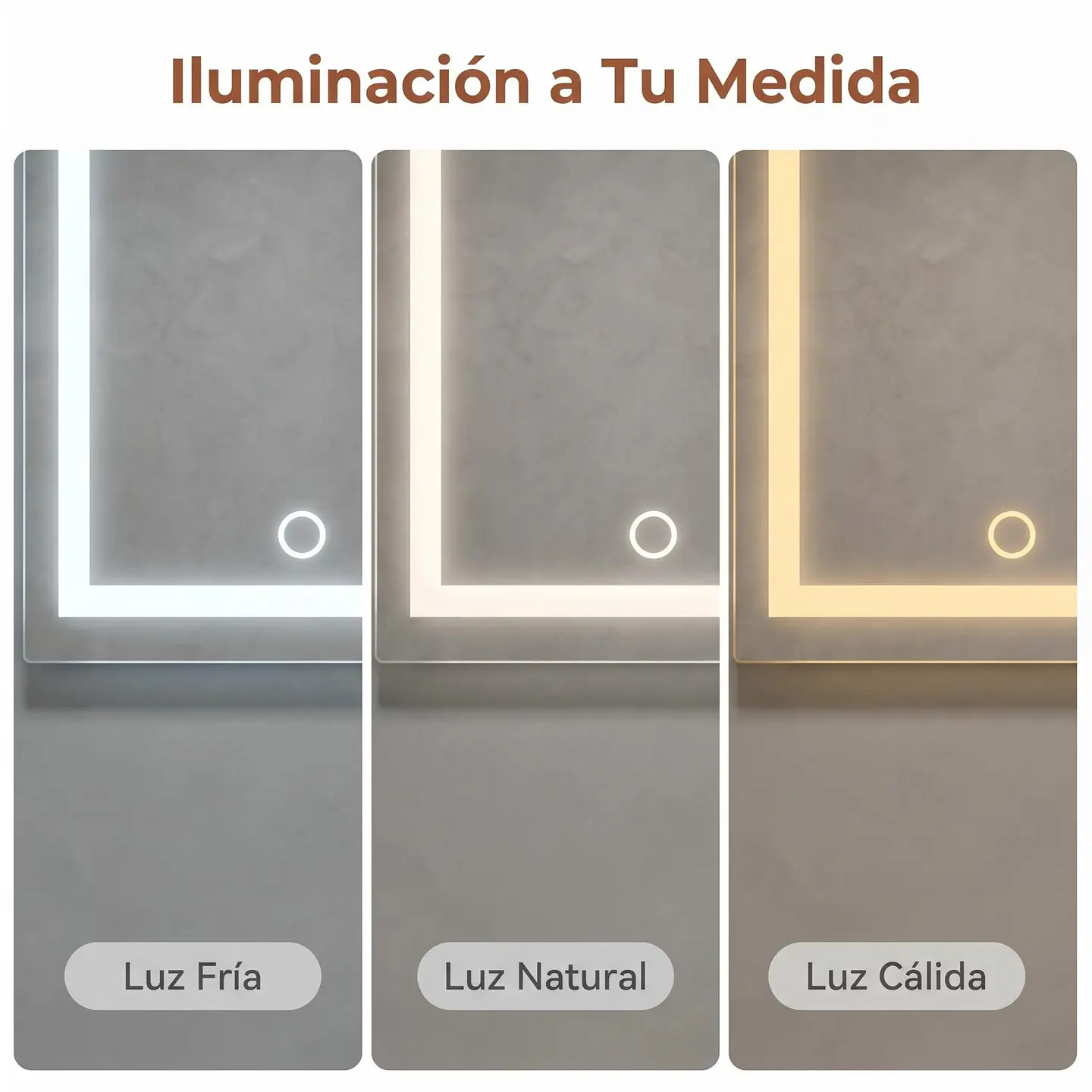 Espejo Led 50X70 Rectagunlar Mod 01 FSIMP 4