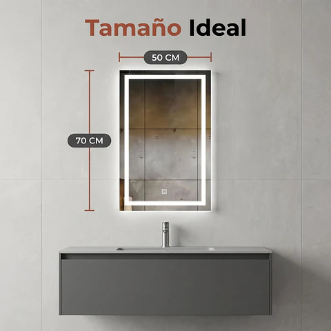 Espejo Led 50X70 Rectagunlar Mod 01 FSIMP