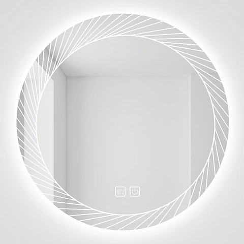 Espejo Luz Led 58X58 Redondo C/Aantiempañante Mod 05 FSIMP