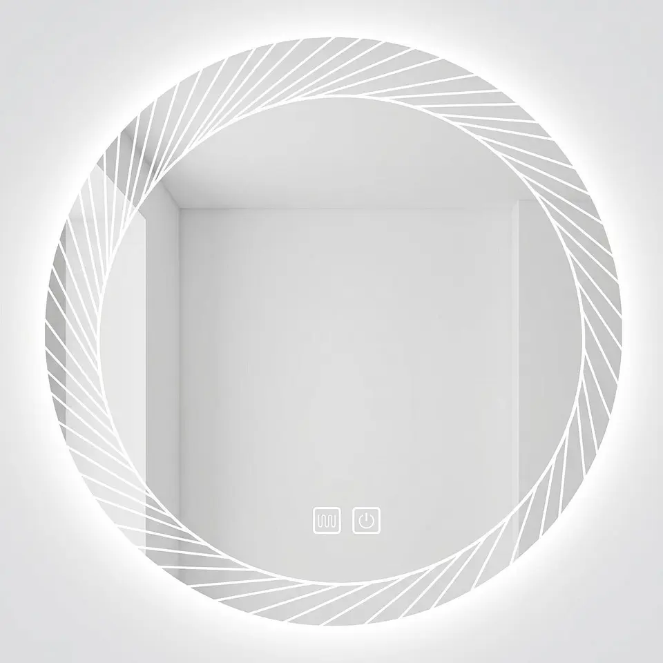 Espejo Luz Led 58X58 Redondo C/Aantiempañante Mod 05 FSIMP 1