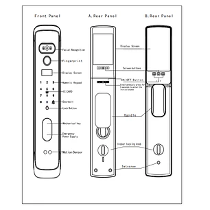 Cerradura Acceso Facal Smart Locks Fingerprint K9 FSIMP