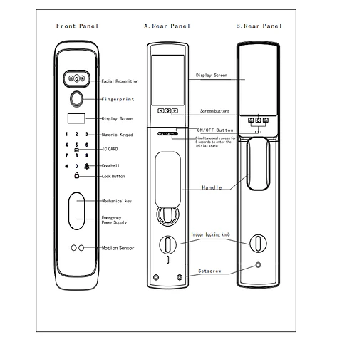 Cerradura Acceso Facal Smart Locks Fingerprint K9 FSIMP