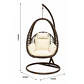 Mecedora Colgante Tipo Huevo Cafe 660X900X1150MM FSIMP - Miniatura 2