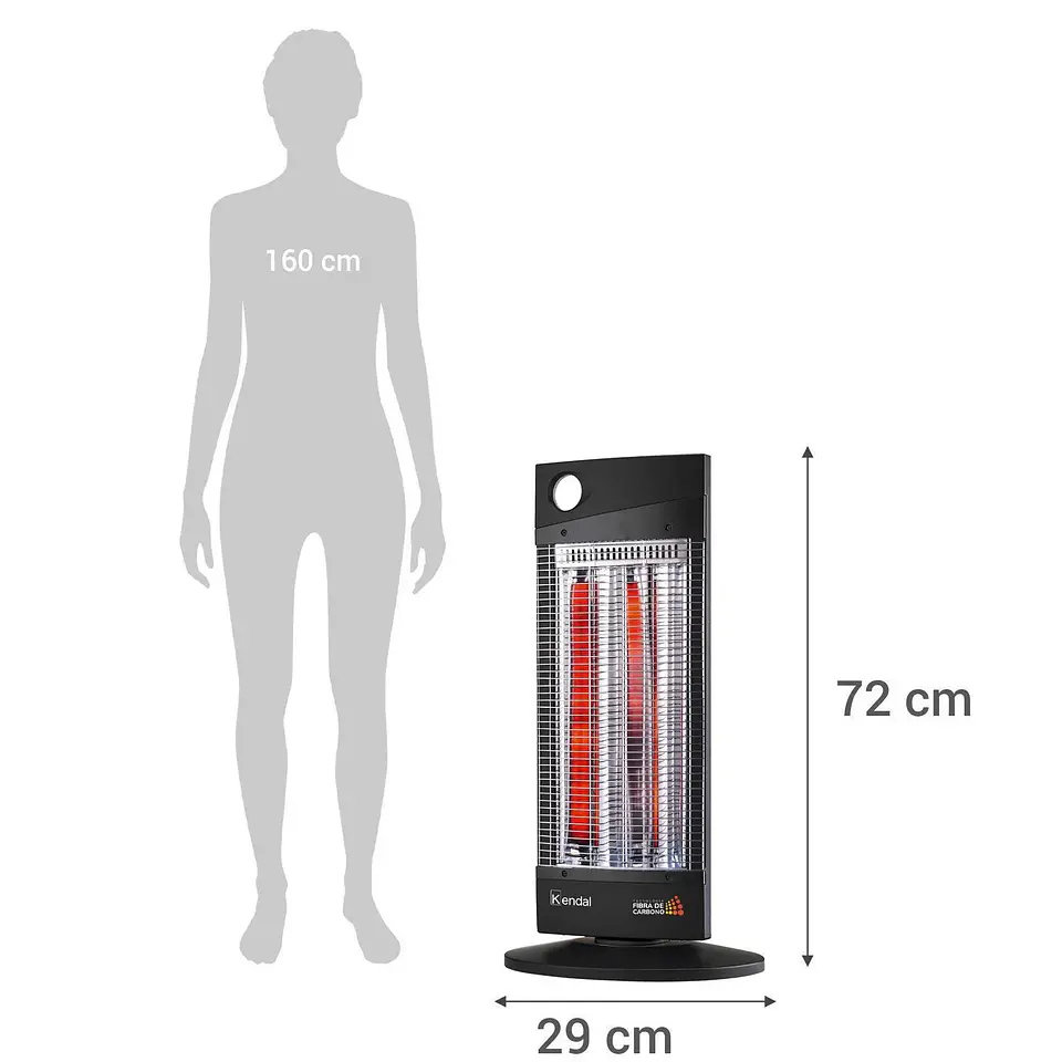 Estufa Fibra de Carbono NSB-120K6 Negra Kendal 5