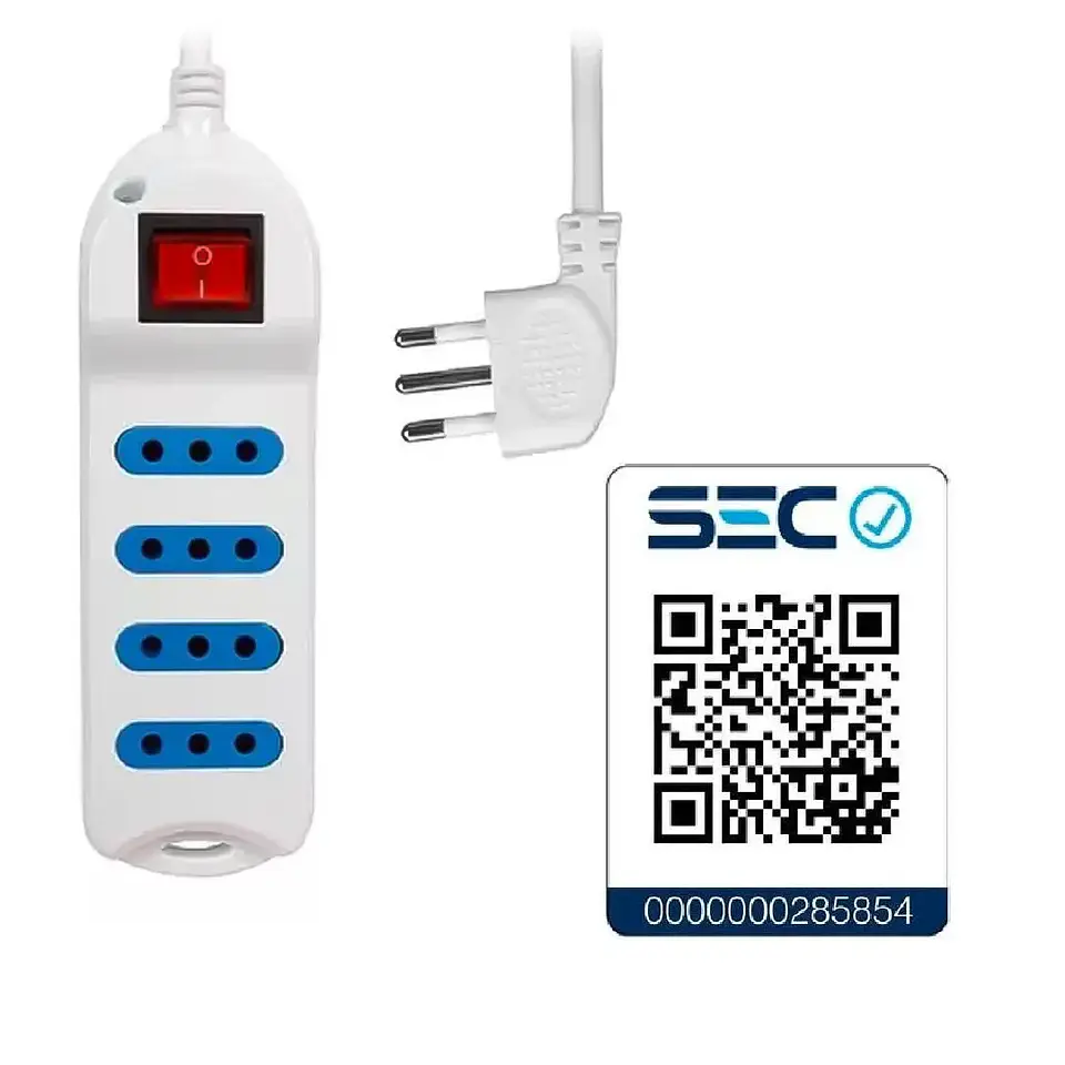 Alargador Switch 3MTS 4 Posiciones Blanco Philco 1