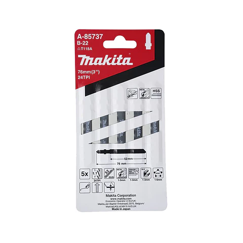 Hoja Sierra Caladora Metal Madera 76MM 5 Unidades A-85737 Makita
