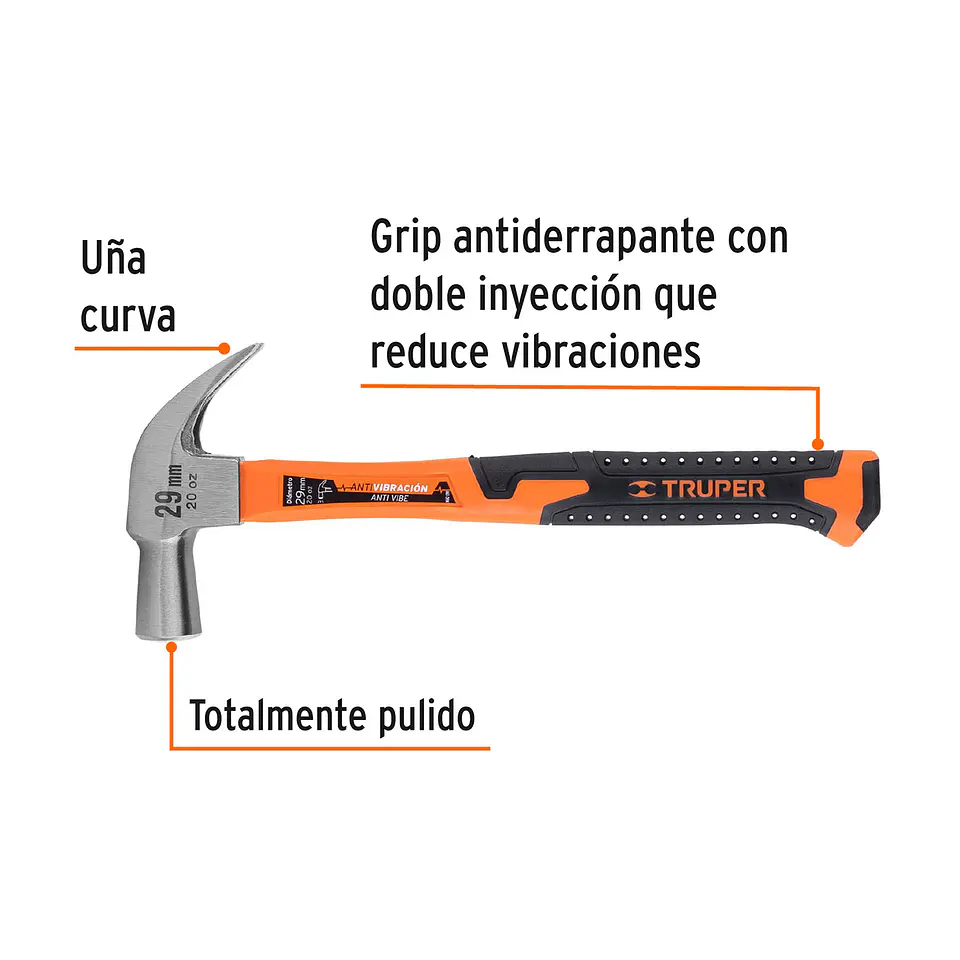 Martillo Carpintero 20OZ MAC-29F Truper 2