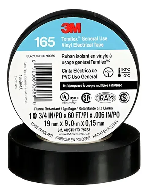 Cinta Aislante 19MMX9MTS Negra