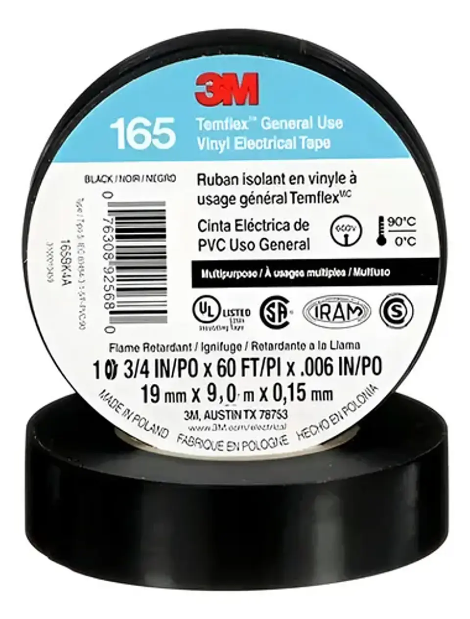 Cinta Aislante 19MMX9MTS Negra 1