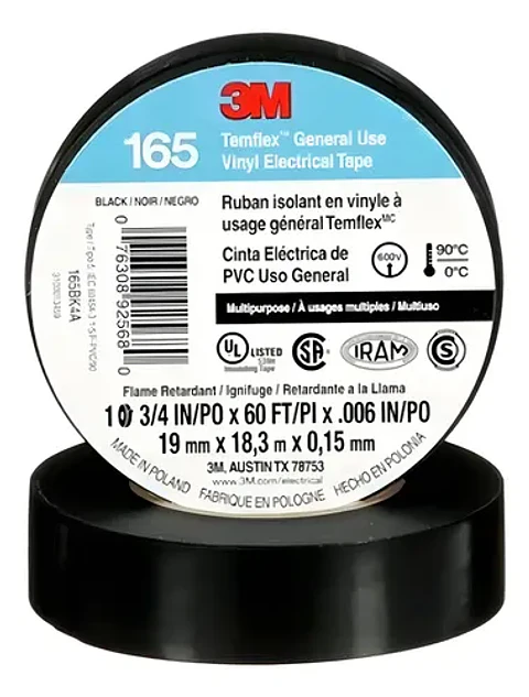 Cinta Aislante 19MMX18MTS Negra