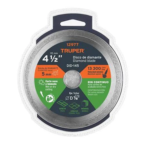 Disco Diamantado Continuo 4 1/2 DDT-1549C Truper
