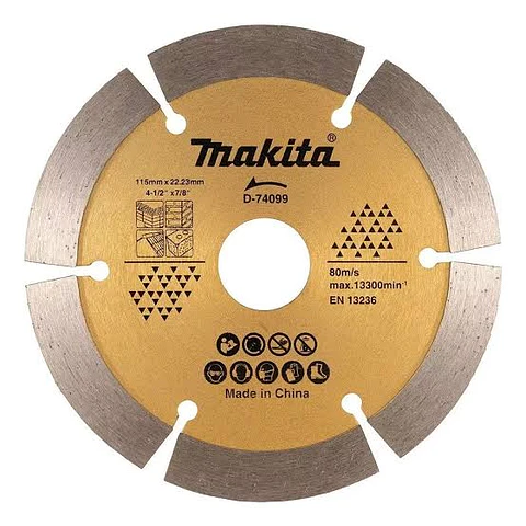 Disco Diamantado 115X12X22.23MM Segmentado D-74099 Makita