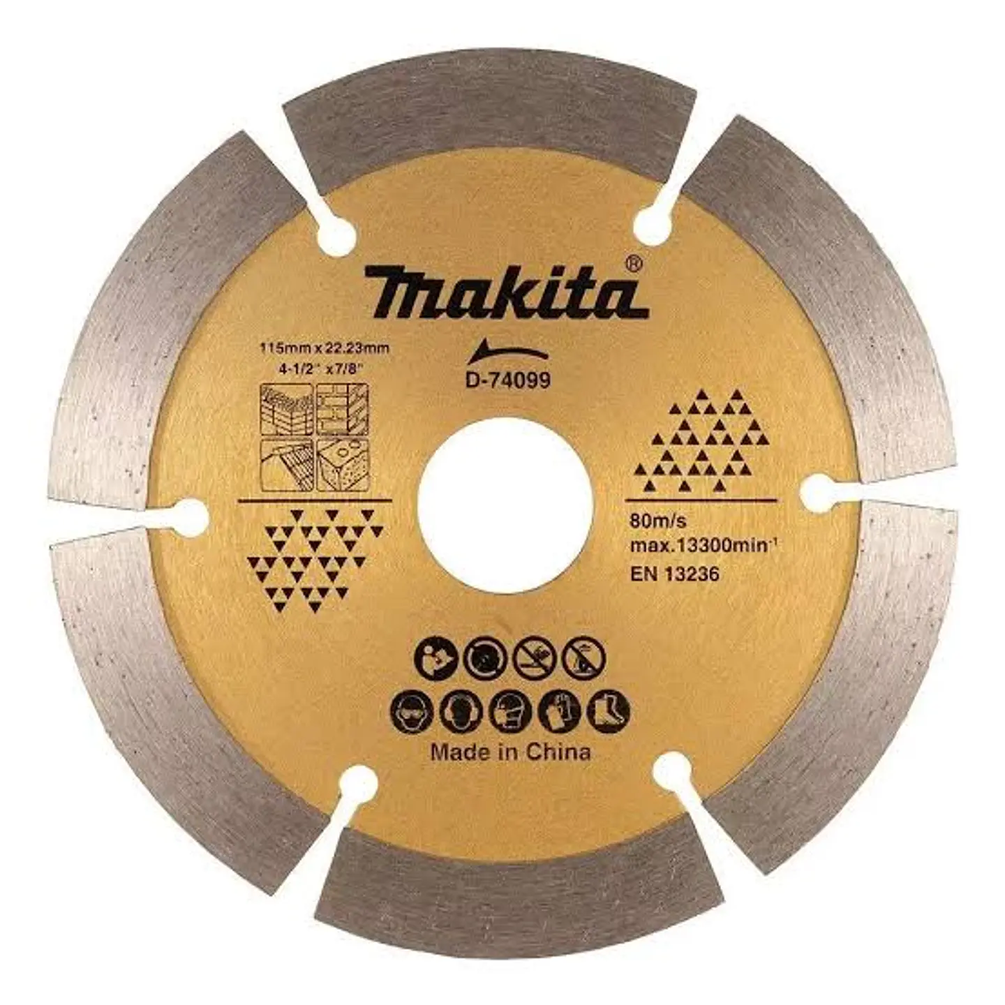 Disco Diamantado 115X12X22.23MM Segmentado D-74099 Makita 1