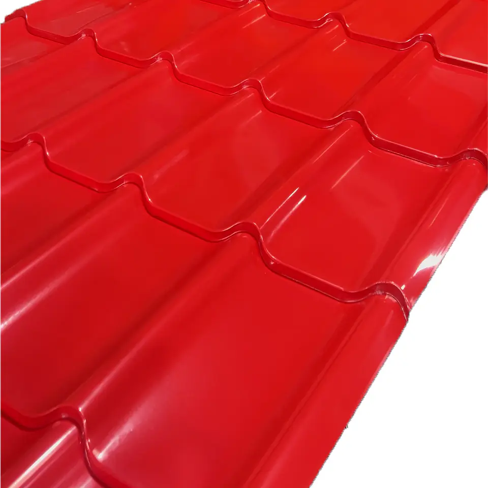 Zinc Teja Continua Rojo 0.40X1113X3.66 MTS 1