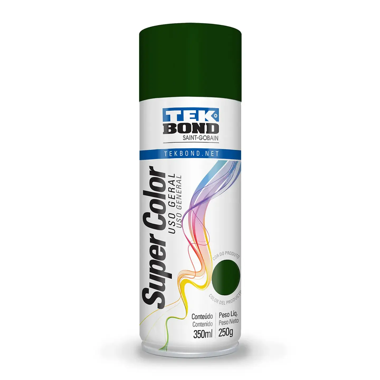 Pintura Spray Tekbond Uso Gral Verde Oscuro 350ML 2
