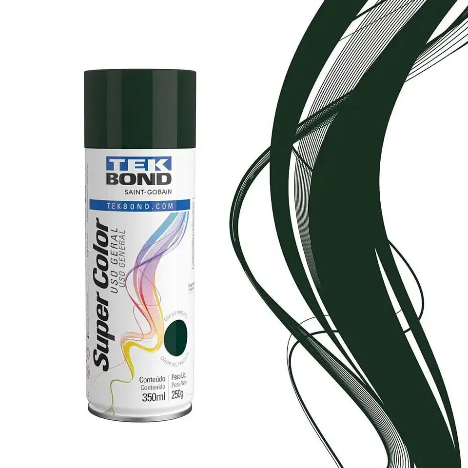 Pintura Spray Tekbond Uso Gral Verde Oscuro 350ML 1