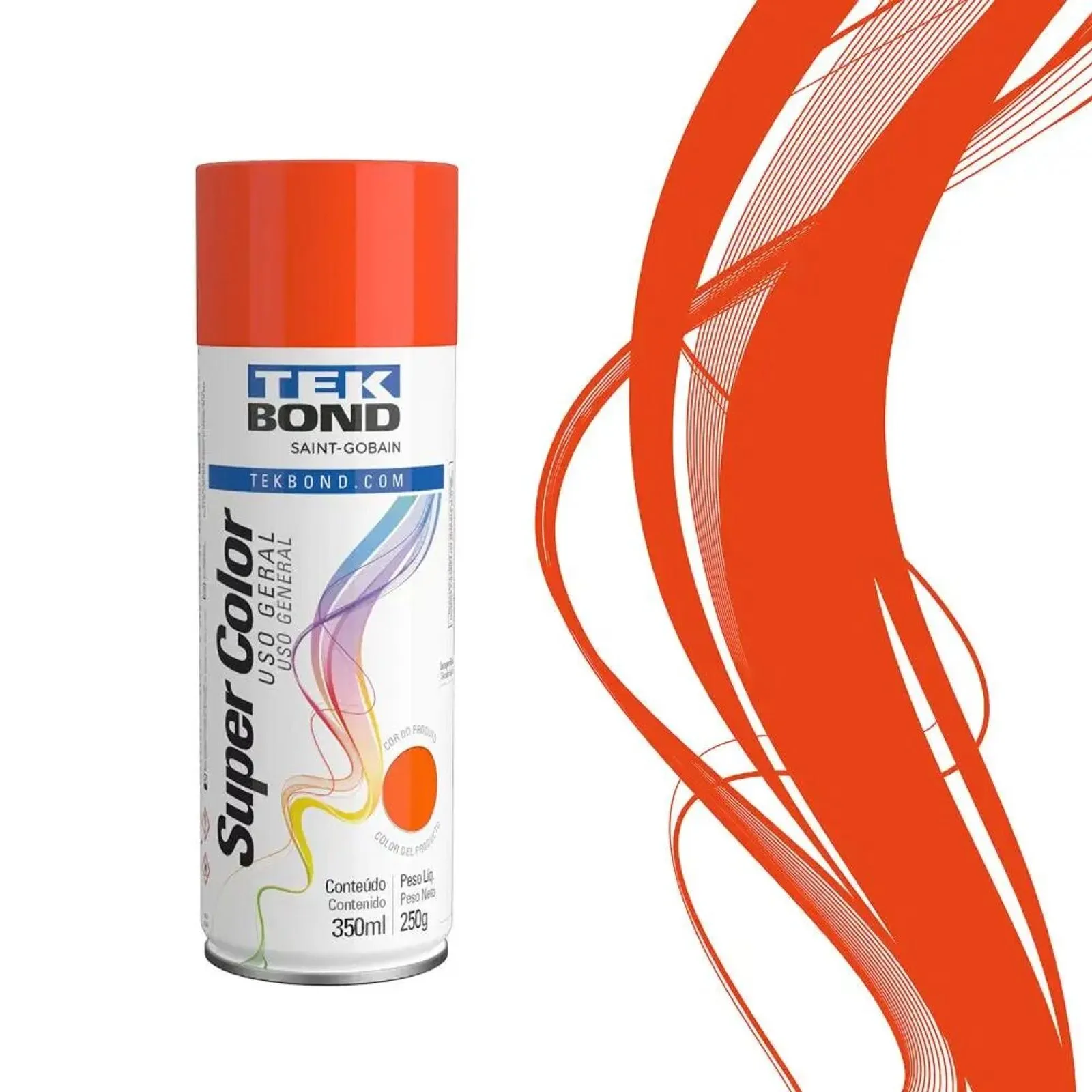 Pintura Spray Acrílica Super Color Aluminio 350 ml Uso General