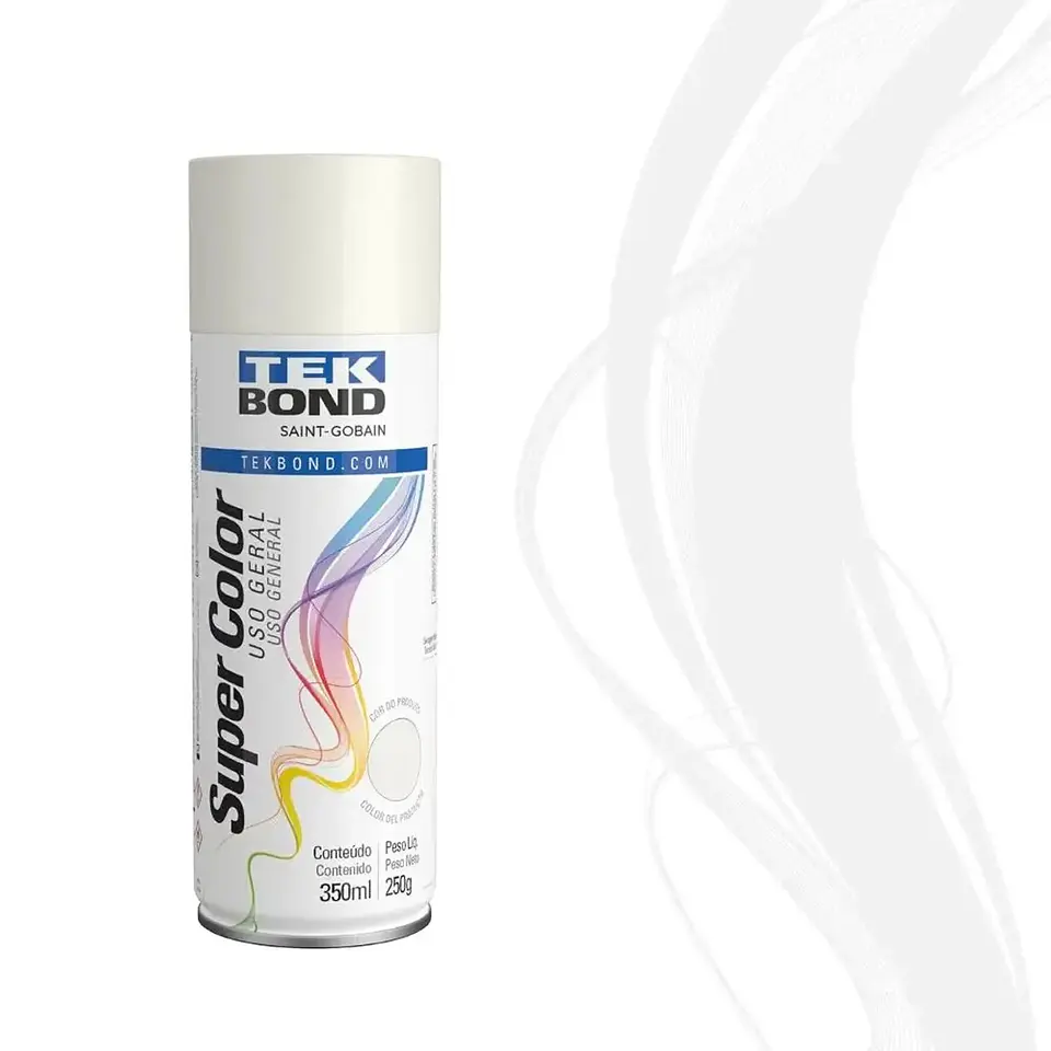 Pintura Spray Tekbond Uso Gral Blanco Mate 350ML 1
