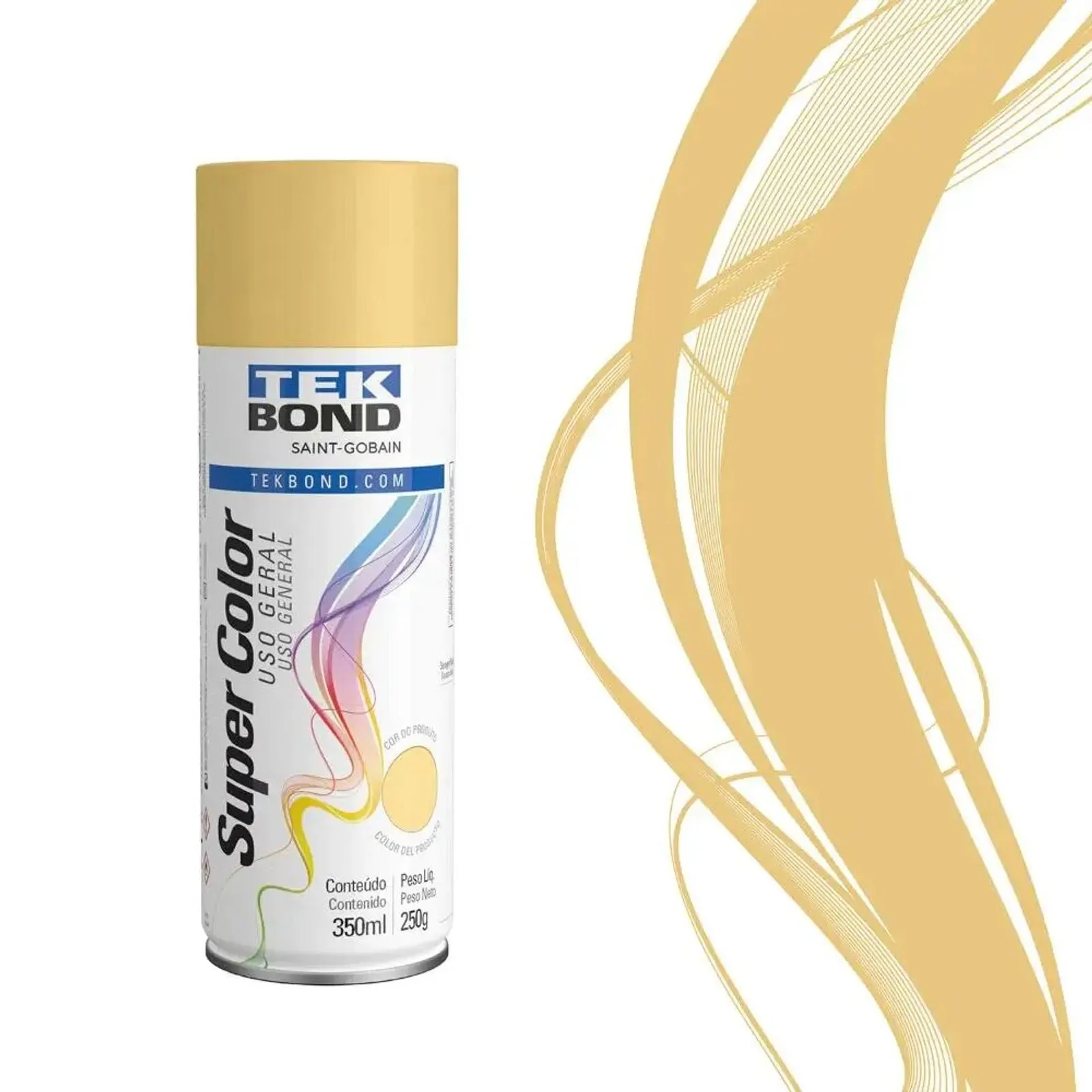 Pintura Spray Acrílica Super Color Beige 350 ml Uso General