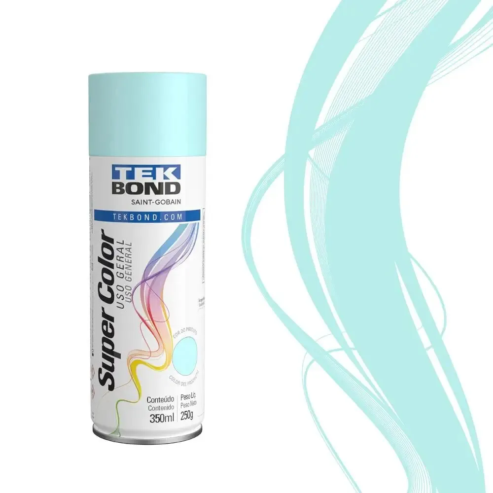 Pintura Spray Acrílica Super Color Azul Claro Celeste 350 ml Uso General