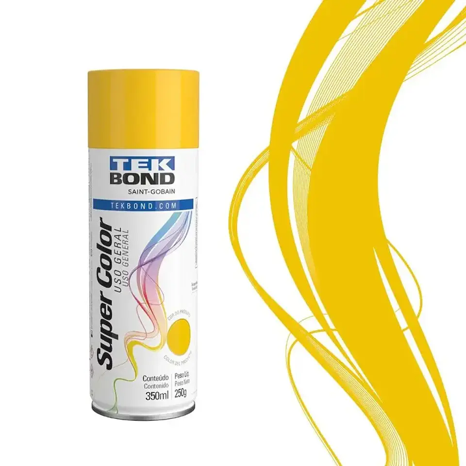 Pintura Spray Tekbond Uso Gral Amarillo 350ML 1