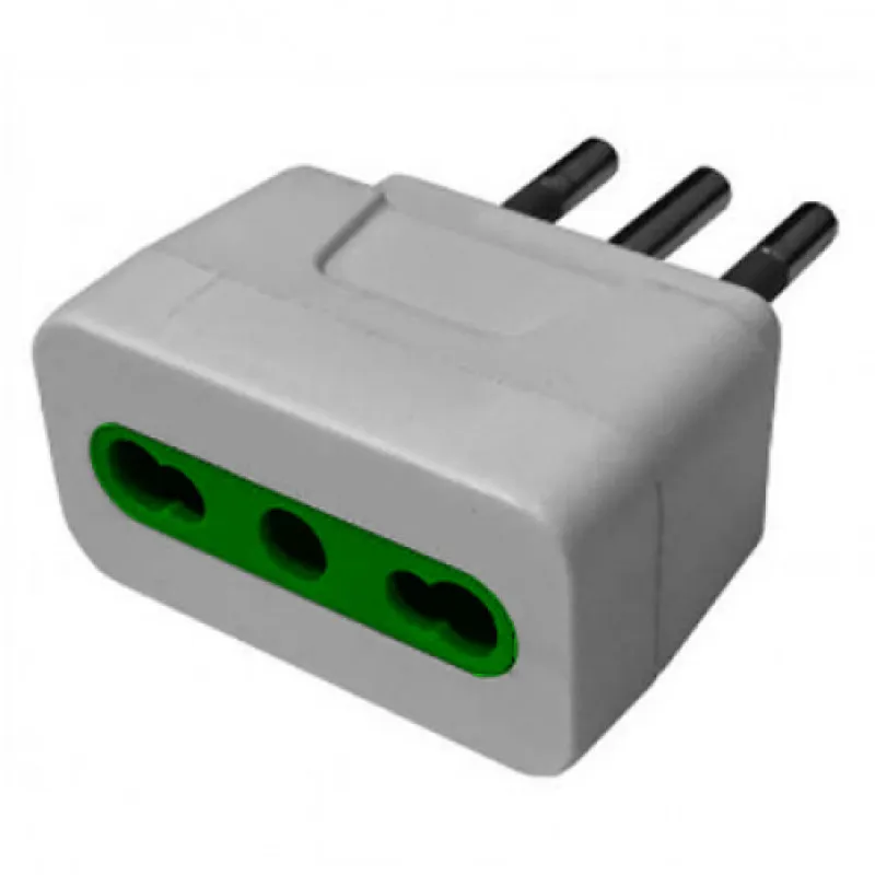 Macho Adaptador 10/16A 2P + T Blanco MEC