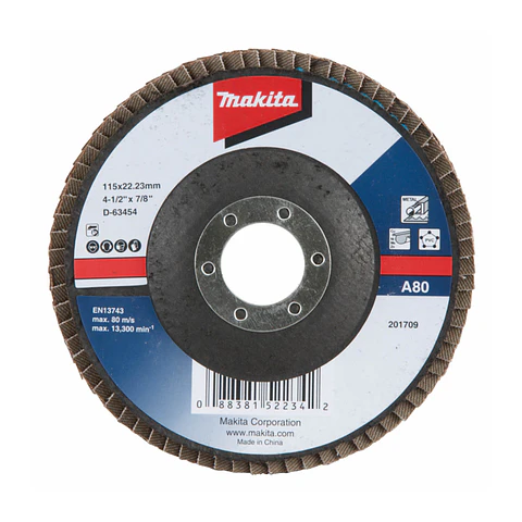 Disco Lija Flap P/Metal 115X22MM A80 D-63454 Makita