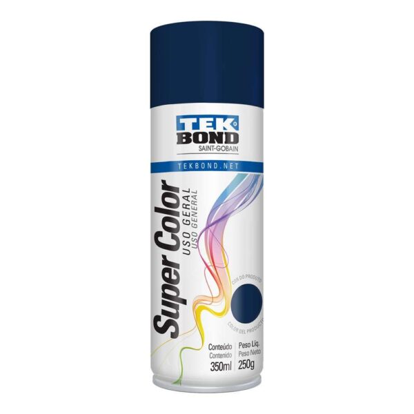 Pintura Spray Acrílica Super Color Azul Oscuro 350 ml Uso General