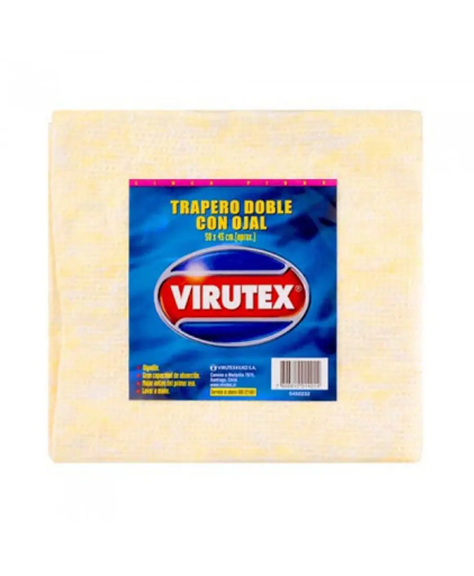 Trapero Algodon 50x50 Doble C/Ojal Virutex 1