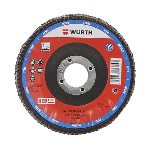Disco Lija Fibra Para Metal 115MM G100 Wurth