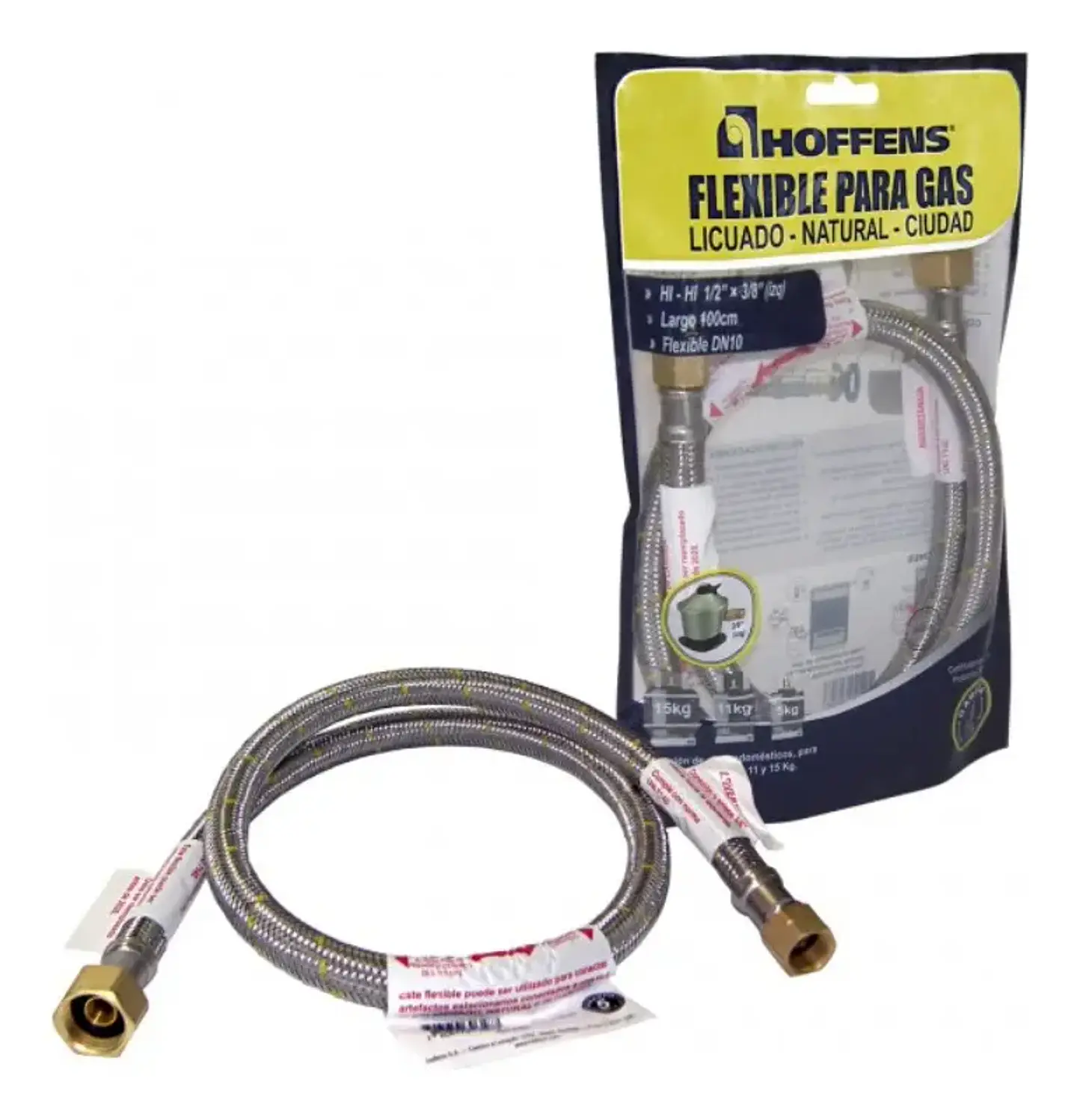 Flexible Gas HI HI 1/2X3/8 Izq 60CM Taumm 2