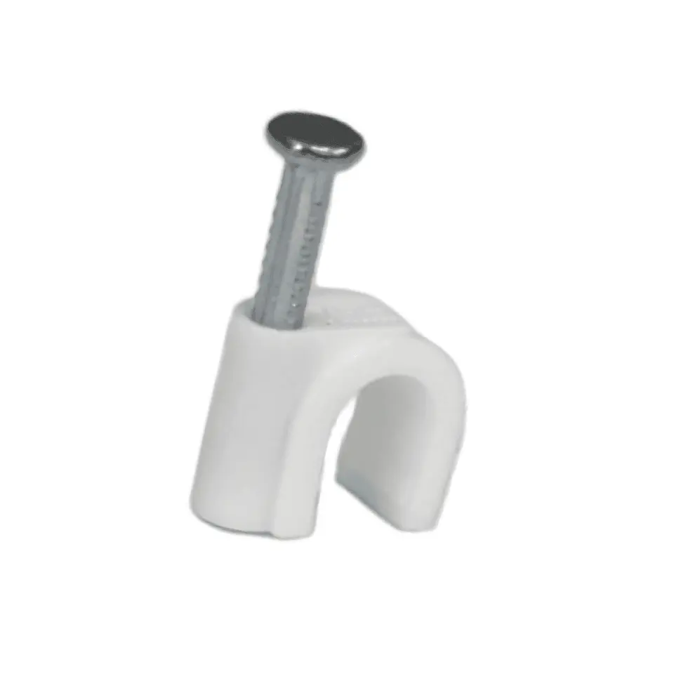 Grampa Cable Coaxial C-8 Blanca Unidad 1