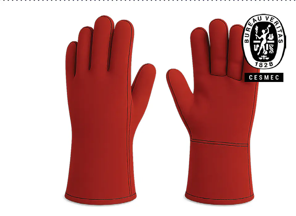 Guante Soldador Rojo Thick Kuppel PM0040 1