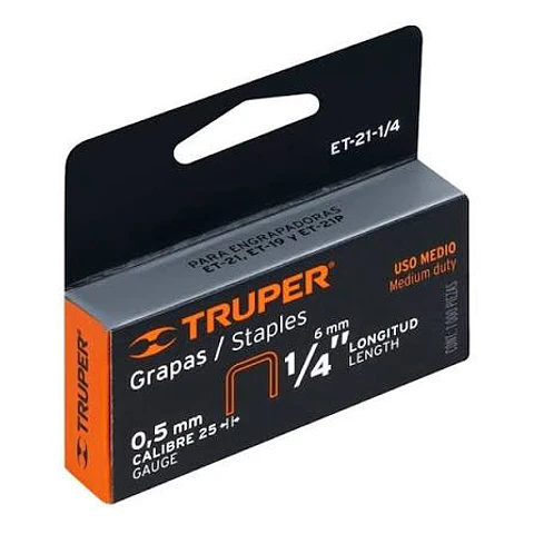 Grapa 1/4 6MM Truper ET-21