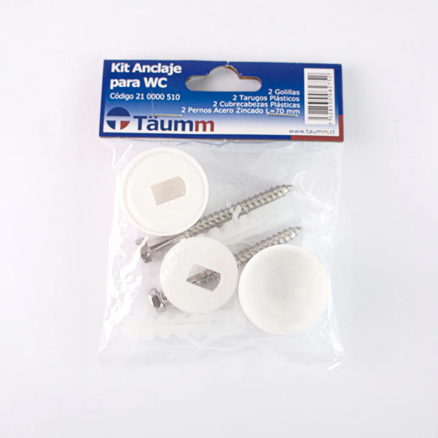 Kit Anclaje Para WC Blanco Taumm 210000510 1