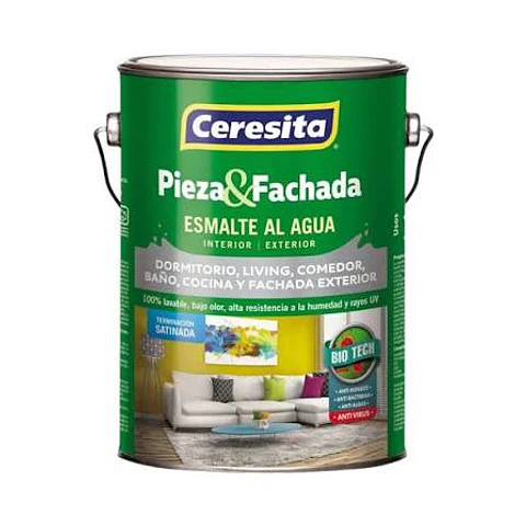 Esmalte al Agua Pieza y Fachada Blanco Satinada GL