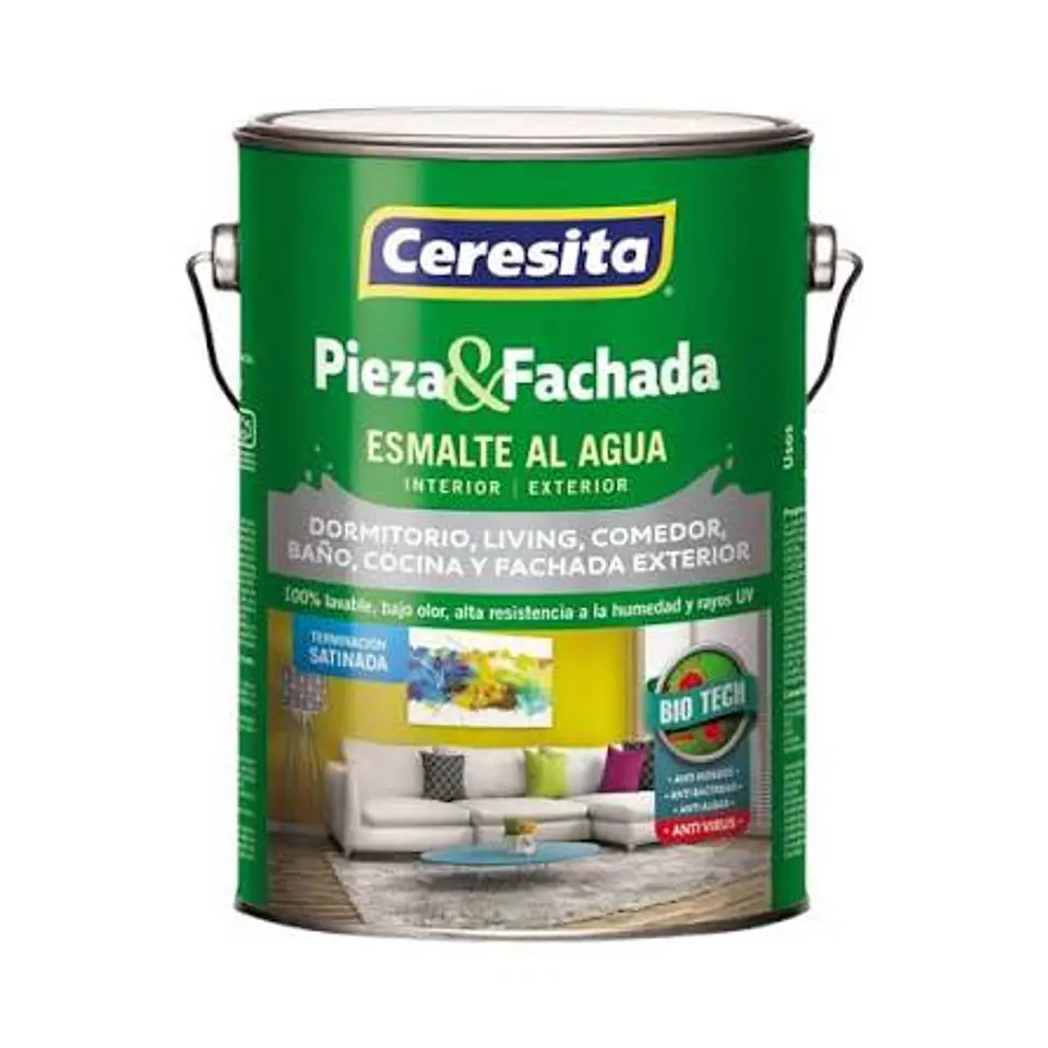 Esmalte al Agua Pieza y Fachada Blanco Satinada GL 1